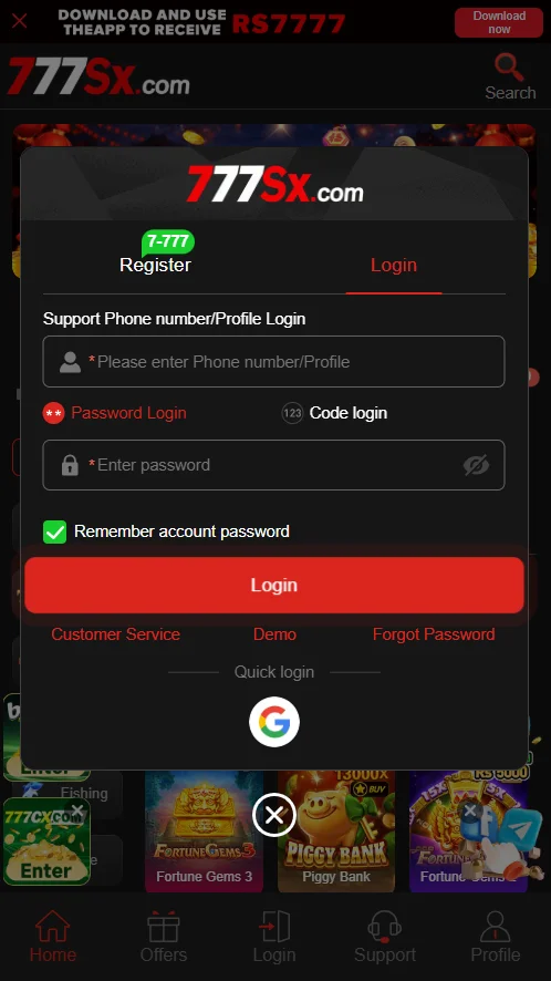 777SX Game Login