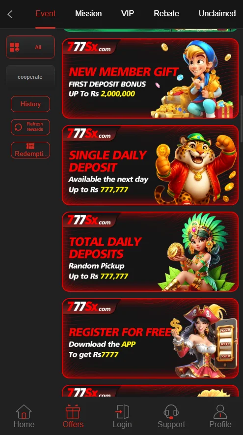 777SX Game Events
