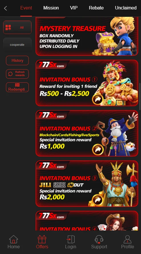 777SX Game Events